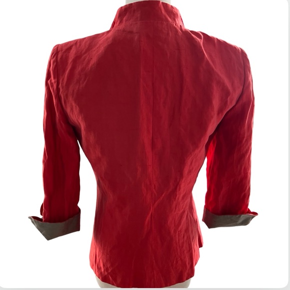 Vintage Armani Collezioni Blazer Jacket 100% Silk Size 8 - Picture 4 of 14